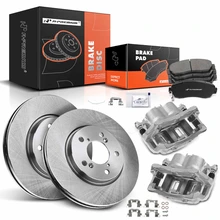 8 Pcs Front Disc Brake Rotors & Ceramic Brake Pads & Brake Calipers