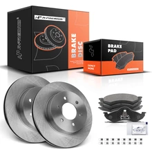 2000-2002 Dodge Dakota Disc Brake Rotors and Ceramic Pads Kit, 6 Pcs, Front Driver & Passenger, A-Premium, APBRPR888