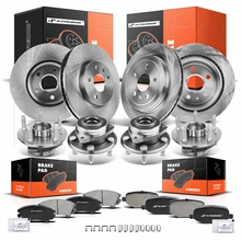 16 Pcs Front & Rear Disc Brake Rotors & Ceramic Brake Pads & Hub Bearings for 2010-2015 Chevrolet Camaro