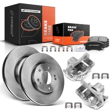 8 Pcs Front Disc Brake Rotors & Ceramic Brake Pads & Brake Calipers