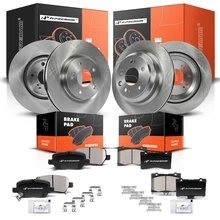 Front & Rear Disc Brake Rotors & Ceramic Brake Pads