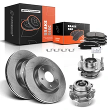 8 Pcs Front Disc Brake Rotors & Ceramic Brake Pads & Hub Bearings for 2014-2018 Nissan Altima