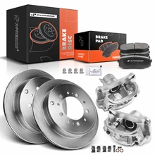 8 Pcs Rear Disc Brake Rotors & Ceramic Brake Pads & Brake Calipers