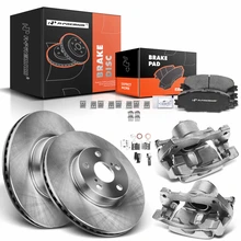 8 Pcs Front Disc Brake Rotors & Ceramic Brake Pads & Brake Calipers