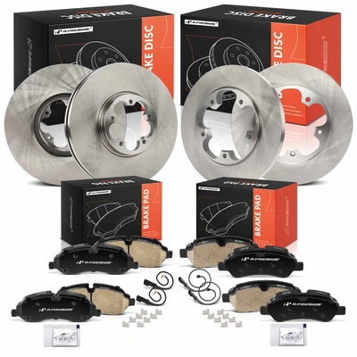 Brake Rotor and Pad Kit 12 Pcs Front & Rear A-Premium APBRPR1999