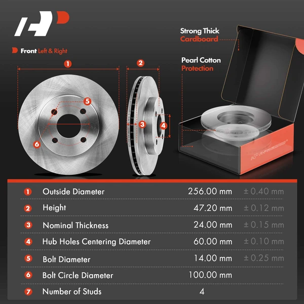 Front Disc Brake Rotors & Pads + Rear Drums & Shoes Kit, 12 Pcs, Front & Rear, A-Premium, APBRPR1959