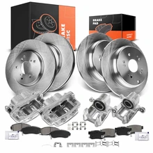 16 Pcs Front & Rear Disc Brake Rotors & Ceramic Brake Pads & Brake Calipers