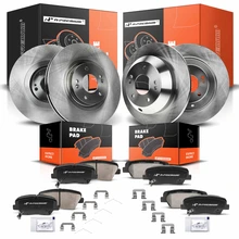 Front & Rear Disc Brake Rotors & Ceramic Brake Pads