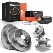 8 Pcs Rear Disc Brake Rotors & Ceramic Brake Pads & Hub Bearings for 2010-2015 Lexus RX350