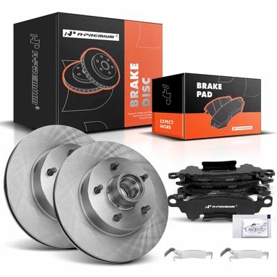 Front Disc Brake Rotors & Ceramic Brake Pads