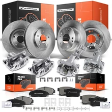 16 Pcs Front & Rear Disc Brake Rotors & Ceramic Brake Pads & Brake Calipers