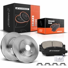 2011-2014 Mazda 2 Disc Brake Rotors and Ceramic Pads Kit, 6 Pcs, Front Driver & Passenger, A-Premium, APBRPR1268