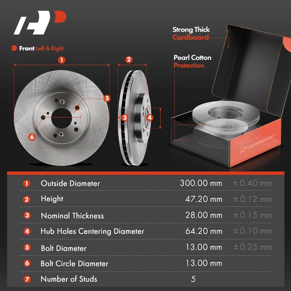 Disc Brake Rotors and Ceramic Pads Kit, 12 Pcs, Front & Rear, A-Premium, APBRPR934