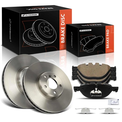 6 Pcs Front Disc Brake Rotors & Ceramic Brake Pads