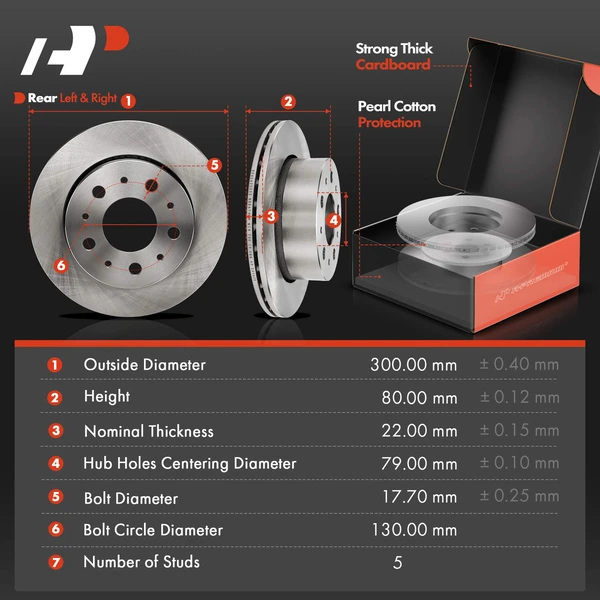 Disc Brake Rotors and Ceramic Pads Kit, 12 Pcs, Front & Rear, A-Premium, APBRPR1971