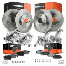 16 Pcs Front & Rear Disc Brake Rotors & Ceramic Brake Pads & Brake Calipers