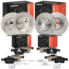 2004-2005 Mercedes-Benz E320 Brake Rotors and Brake Pads Kit, 12 Pcs, Front & Rear, A-Premium, APBRPR1685