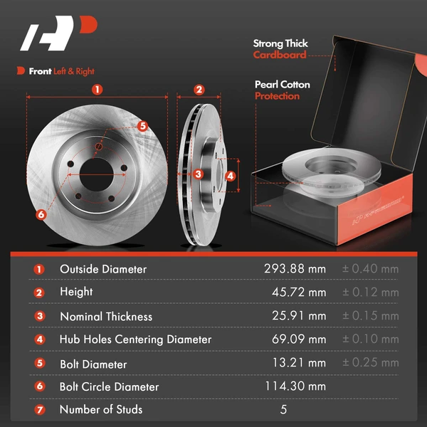 Front Disc Brake Rotors & Pads + Rear Drums & Shoes Kit, 12 Pcs, Front & Rear, A-Premium, APBRPR1987