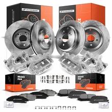 16 Pcs Front & Rear Disc Brake Rotors & Ceramic Brake Pads & Brake Calipers