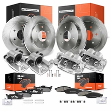 16 Pcs Front & Rear Disc Brake Rotors & Ceramic Brake Pads & Brake Calipers