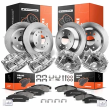 16 Pcs Front & Rear Disc Brake Rotors & Ceramic Brake Pads & Brake Calipers