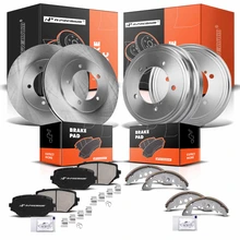 Front Disc Brake Rotors & Brake Pads & Rear Brake Drums & Brake Shoes