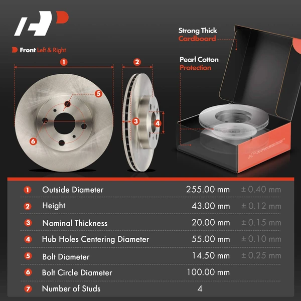 Front Disc Brake Rotors & Pads + Rear Drums & Shoes Kit, 12 Pcs, Front & Rear, A-Premium, APBRPR1989