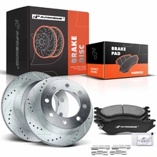 Rear Drilled Rotors & Ceramic Brake Pads