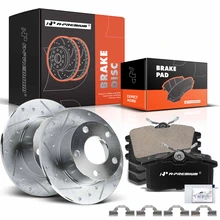 Rear Drilled Rotors & Ceramic Brake Pads