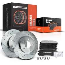 Rear Drilled Rotors & Ceramic Brake Pads
