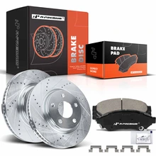 Front Drilled Rotors & Ceramic Brake Pads