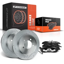 Rear Drilled Rotors & Ceramic Brake Pads