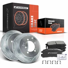 Rear Drilled Rotors & Ceramic Brake Pads