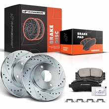 Front Drilled Rotors & Ceramic Brake Pads