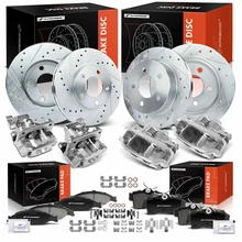 2001 Ford Mustang 16pc Drilled Brake Rotor & Brake Pad & Brake Caliper 2-Piston (Front); 1-Piston (Rear) A-Premium APBC33193PG