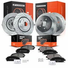 2008-2014 Toyota Highlander Brake Rotor and Pad Kit, 12 Pcs, Front & Rear, A-Premium, APBRPS620