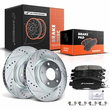 Front Drilled Rotors & Ceramic Brake Pads