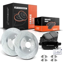 Rear Drilled Rotors & Ceramic Brake Pads