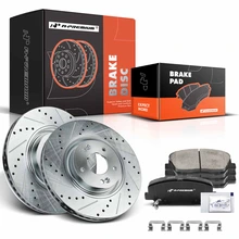 Front Drilled Rotors & Ceramic Brake Pads
