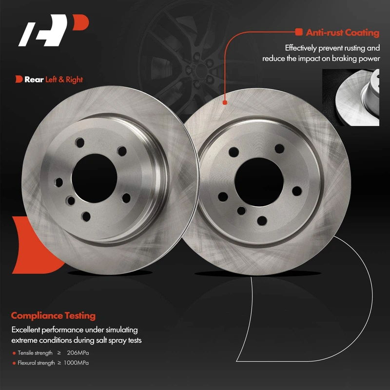 2 Pcs Rear Disc Brake Rotors for BMW 325xi 328i 328i xDrive 328xi X1