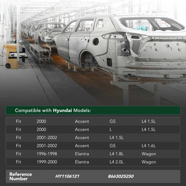 Rear Bumper Reinforcement for 1996-2000 Hyundai Elantra