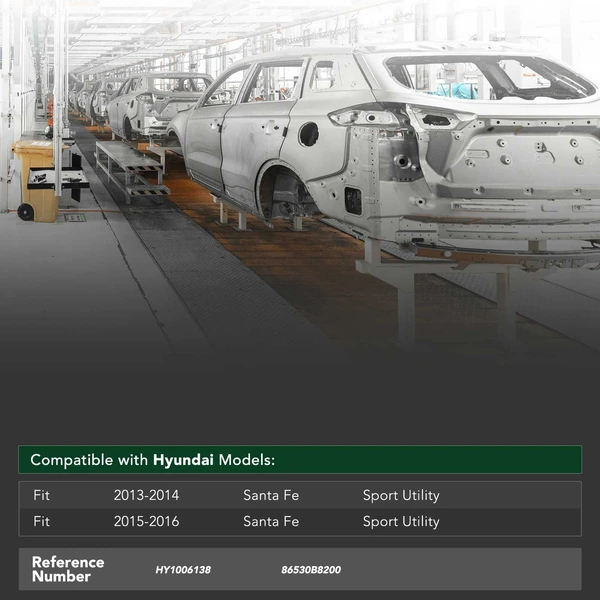 Front Bumper Reinforcement with Crush Can for Hyundai Santa Fe 2013-2016 SUV Steel