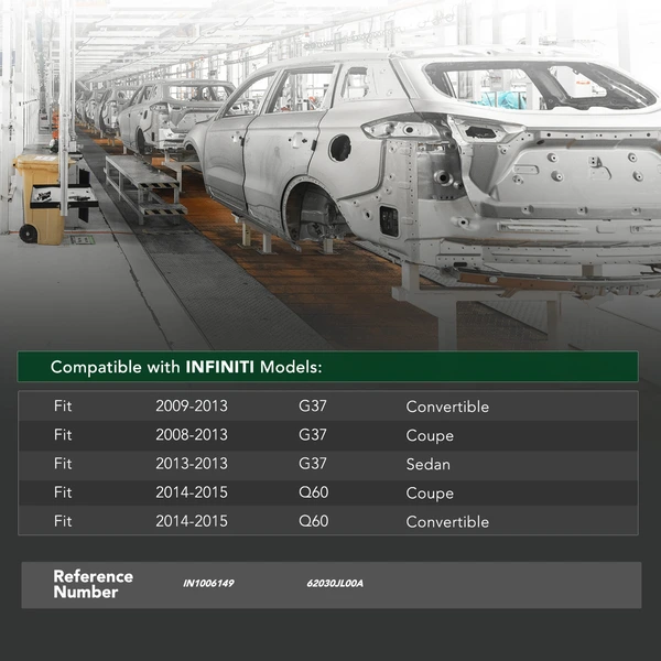 Front Bumper Reinforcement Bar for 2008-2013 INFINITI G37