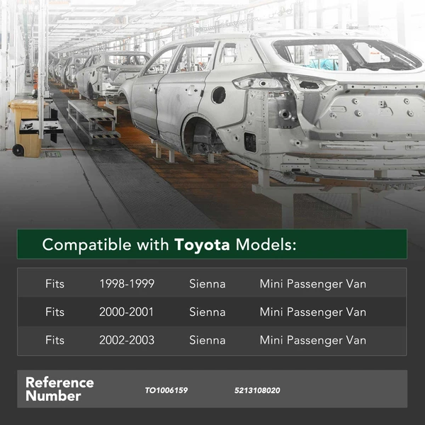 Front Bumper Reinforcement for Toyota Sienna 1998-2003 Steel