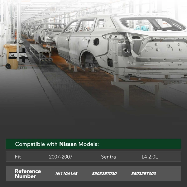 Rear Bumper Reinforcement for Nissan Sentra 2007 L4 2.0L Sedan Steel