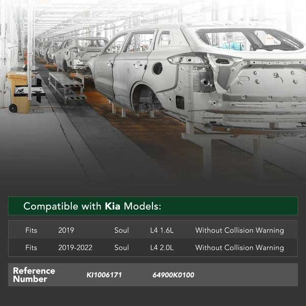 Front Bumper Face Bar Reinforcement Impact Beam for 2019-2022 Kia Soul