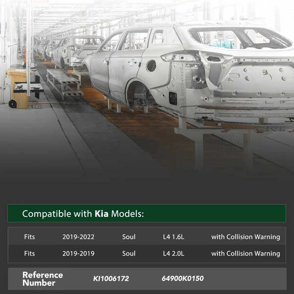 Front Bumper Reinforcement for 2019-2022 Kia Soul