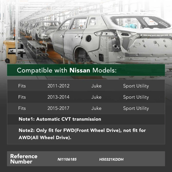 Rear Bumper Reinforcement for 2011-2017 Nissan Juke