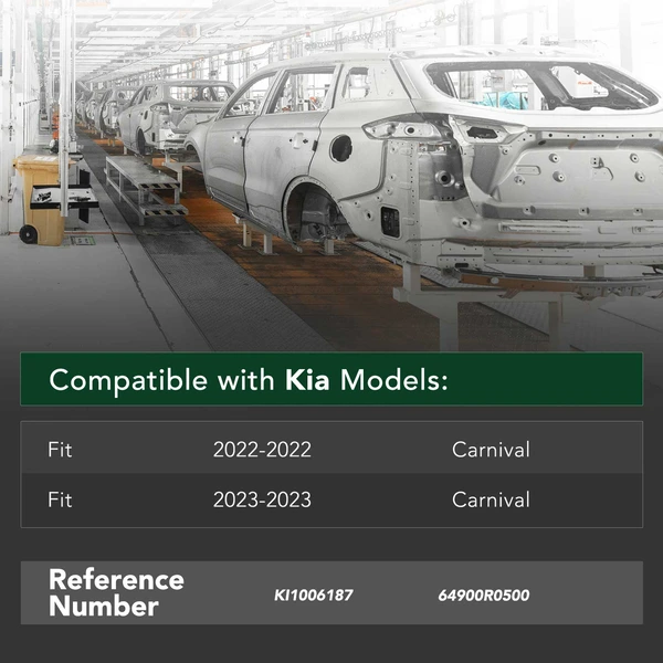 Front Bumper Reinforcement Impact Bar with Crush Can for 2022-2023 Kia Carnival