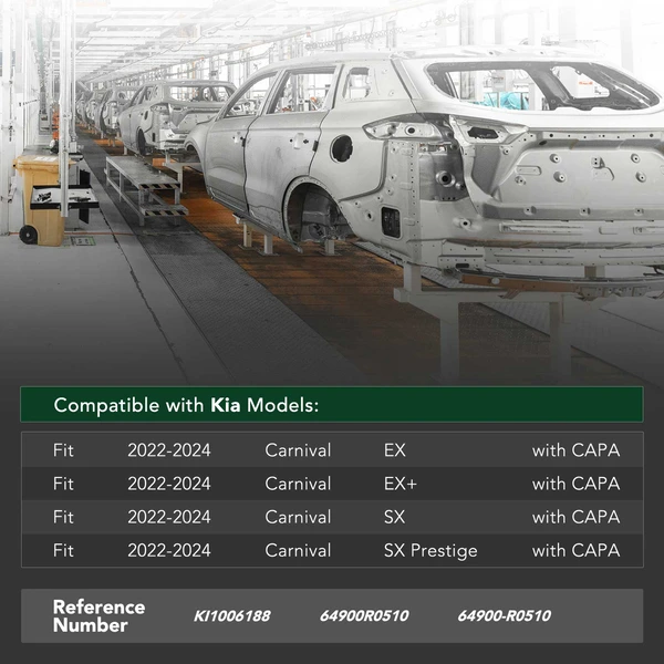 Front Bumper Reinforcement for Kia Carnival EX SX 2022-2024 with CAPA UHSS